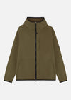 HOODED TECH JACKET MID BROWN RÆBURN